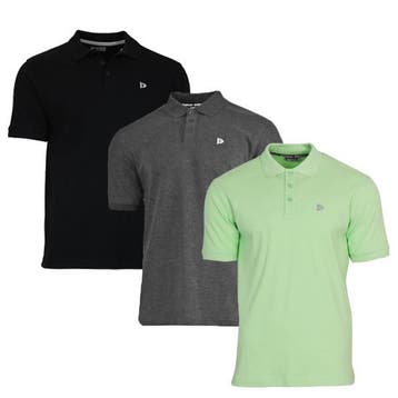 Donnay Donnay Heren - 3-Pack - Polo shirt Noah - Zwart /, Verzenden, Nieuw