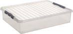 Sunware Q-line Opbergbox 60 liter Transparant 80x50xH18cm, Ophalen of Verzenden, Nieuw