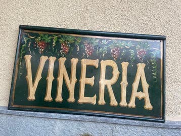 Taverne-uithangbord Vineria - Reclamebord - Metaal
