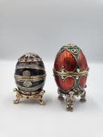 Lot de deux élégantes boîtes à bijoux décoratives – Œufs