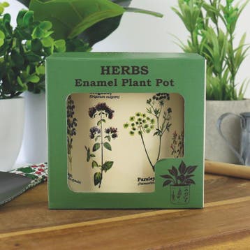 Gift Republic Kruiden - Emaille Bloempot (Gadgets), Verzenden, Nieuw