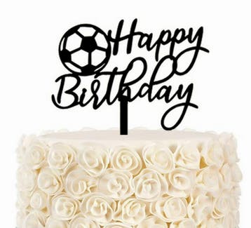 Voetbal taart of cupcake decoratie set, Verzenden, Nieuw, Taarten, Versiering