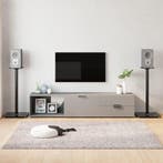 vidaXL Luidsprekerstandaards 2 st 1 pijler gehard glas zwart, Muziek en Instrumenten, Standaards, Verzenden, Nieuw