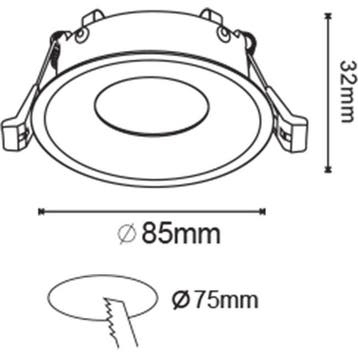 Spot Armatuur GU10 - Inbouw Rond - Mat Wit Aluminium - Ø85mm, Huis en Inrichting, Ophalen of Verzenden, Nieuw, Overige fittingen