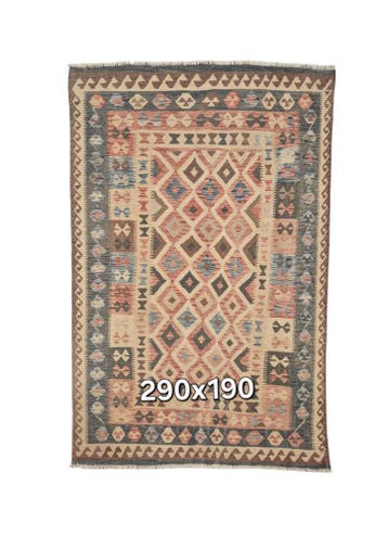 Afgan tribal kelim 290x190 handgeweven wollen vloerkleed, 200 cm of meer,  Perzisch tapijt kelim killim wollen vloerkleed handgeknoopt 