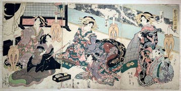 Courtesans of Shin Yoshiwara – Ukiyo-e woodblock print