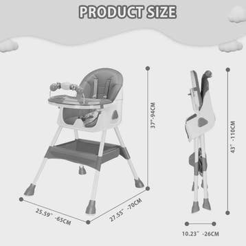 Opvouwbare Baby Kinderstoel (6+ Maanden) - Makkelijk Schoon,, Kinderen en Baby's, Kinderstoelen, Verzenden, Nieuw