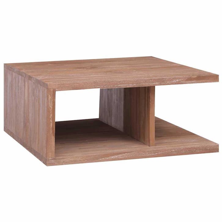 vidaXL Salontafel 70x70x30 cm massief teakhout, Huis en Inrichting, Tafels | Salontafels, 50 tot 100 cm, Nieuw, 50 tot 100 cm
