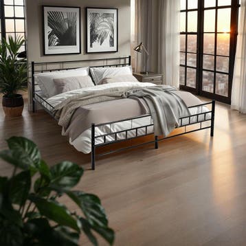 Metalen bed met lattenbodem in modern ontwerp, Verzenden, Nieuw