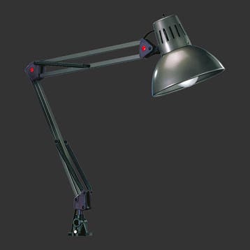 LED Klemlamp - Trion Tajin - E27 Fitting - Glans Grijs -, Huis en Inrichting, Ophalen of Verzenden, Nieuw, Metaal, Overige fittingen