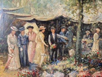 Jan . J Hovener (1936-2021) - Op Bloemenmarkt