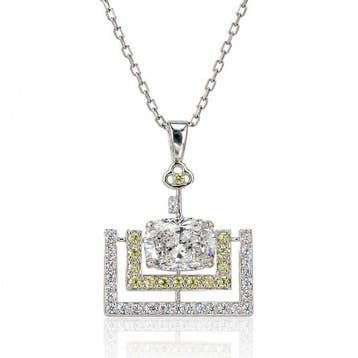 Hanger - 14 karaat Witgoud - 3.24ct. tw. Diamant (Lab-grown)