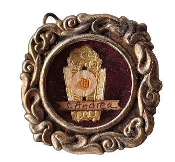 Reliekhouder - Legering, Papier, Textiel, Glas - 20e eeuw -