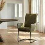 Leren eetkamerstoel Ruler - Granada Moss (olijf/groen) -, Huis en Inrichting, Stoelen, Ophalen of Verzenden, Nieuw, Leer, Industrieel, Modern