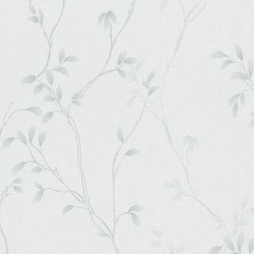 Profhome 397673-GU Landelijk behang floral mat wit grijs, Verzenden