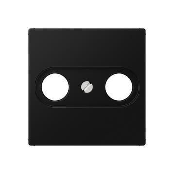 Jung A range onderdeel/centraalplaat kunststof zwart -, Nieuw, Stopcontact
