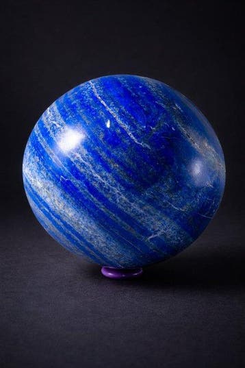 Premium Lapis Lazuli Bol – Diepblauw met Fijne Pyrietaderen