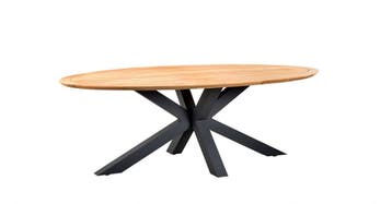 Suns Madre tuintafel met ovaal teak blad 220 x 130 cm SALE |, Tuin en Terras, Ophalen of Verzenden, Nieuw