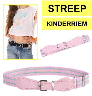 Fako Fashion - Kinderriem Elastisch Oval - Elastische Riem, Kleding | Dames, Riemen en Ceinturen, Verzenden, Nieuw
