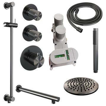 Brauer Gunmetal Carving Thermostatische Regendoucheset, Ophalen of Verzenden, Nieuw