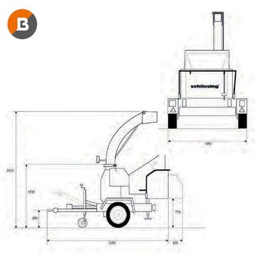 Schliesing 400 ZX Chassis snipperaar 50-80 PK - 21cm, Ophalen of Verzenden