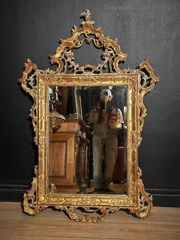 Wandspiegel - Hout, Glas