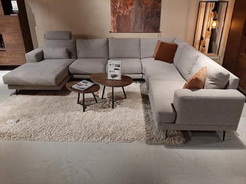 Hoekbank Acante grijs **SHOWROOMMODEL**, Huis en Inrichting, Nieuw, Stof