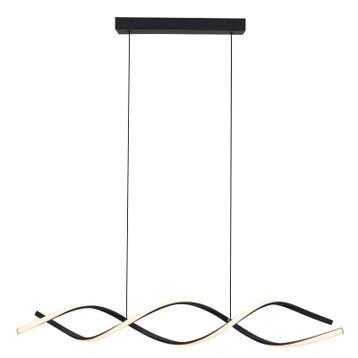 Design hanglamp zwart, Kuno, 45W, 3000K LED, 3-staps dimbaar, Ophalen of Verzenden, Nieuw, Metaal, Design