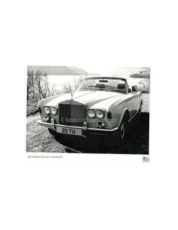1976 ROLLS ROYCE CORNICHE CONVERTIBLE PERSFOTO, Nieuw, Author