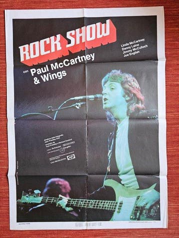 Paul McCartney, Wings - Poster, Rockshow (ca. 1980) –, Nieuw in verpakking