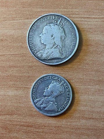 Cyprus. Victoria-George V. 9-18 Piastres 1901-1918 (Lot of 2