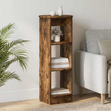 vidaXL Bijzetkast Gerookte Eik 40 x 40 x 100 cm, Minder dan 50 cm, Verzenden, 100 tot 150 cm, Nieuw