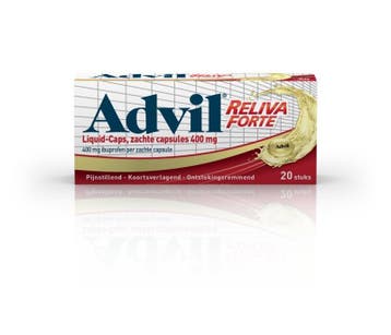 Advil reliva liquid capsule 400mg UAD - 20 capsules, Verzenden, Nieuw