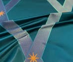 Elegant jacquardweefsel in zijde-mengsel met iriserende