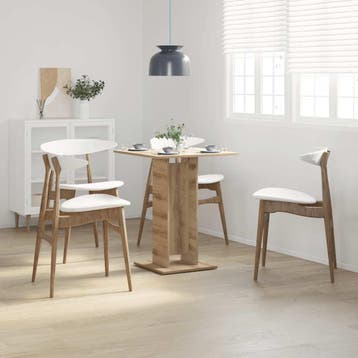 vidaXL Bistrotafel 60x60x75 cm spaanplaat artisanaal, Huis en Inrichting, Tafels | Eettafels, Verzenden, Nieuw