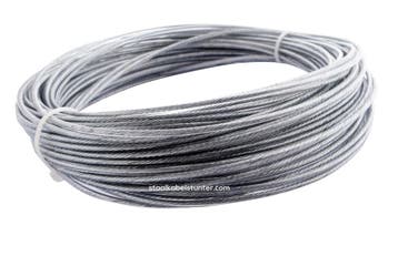Staalkabel haspel Pvc 10 meter 4-6mm, Verzenden, Nieuw