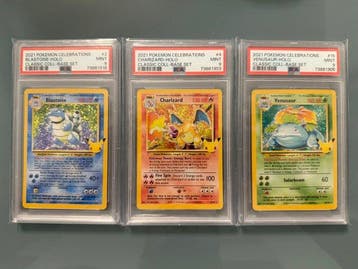 Pokémon - 3 Graded card - Blastoise, Charizard, Venusaur, Hobby en Vrije tijd, Verzamelkaartspellen | Pokémon, Nieuw