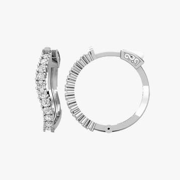 Oorbellen - 18 karaat Witgoud - 0.65ct. tw. Diamant, Nieuw