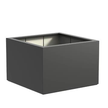 Polyester plantenbak 120x120x80cm - Met bodem, Kunststof, 100 cm of meer, Vierkant, Nieuw