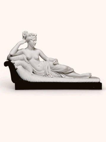 Beeld, Paolina Borghese - 13 cm - Marmo - 13 cm - Marmer
