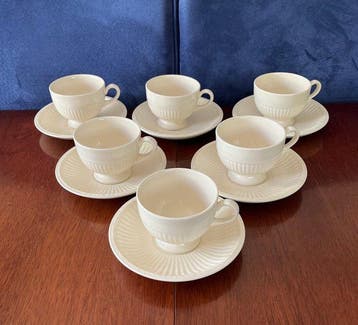 Wedgwood - Koffie- en theeservies (12) - Edme - Aardewerk -
