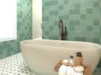 Wandtegel Ragno Sense Oxid Handvorm Groen Mat 13x13, Keramiek, Nieuw, Minder dan 20 cm, 10 m² of meer