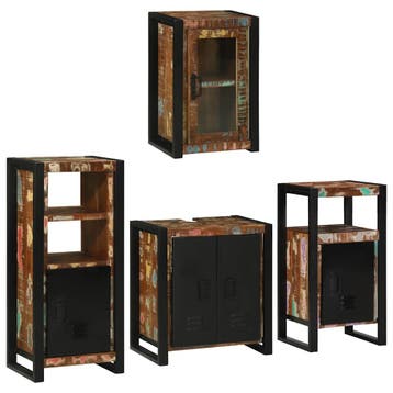 vidaXL Badkamermeubelset 4 st Multikleur 55 x 35 x 60 cm, Verzenden, Nieuw, Overige typen