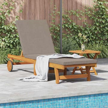 vidaXL Ligstoel Bruin 199 x 63 x 85 cm Massief Acaciahout, Verzenden, Nieuw