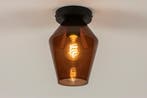 Rietveld Plafondlampen - Zwart, Bruin - Glas, Metaal, Verzenden, Nieuw