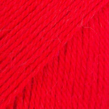 DROPS Flora Uni Colour - 33 felrood - Wol Garen, Hobby en Vrije tijd, Ophalen of Verzenden, Nieuw