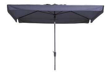 Madison stokparasol Delos luxe Safier Blue 200x300 cm., Verzenden, Nieuw, Stokparasol, Kantelbaar