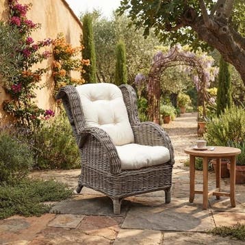 Naturel relax lounge tuinstoel wit, Tuin en Terras, Ophalen of Verzenden, Nieuw