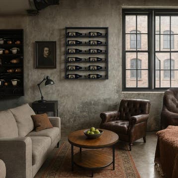 Wijnrek | 12 flessen | Wandmontage  | Rek voor muur | Staal, Huis en Inrichting, Woonaccessoires | Wijnrekken, Verzenden, Nieuw