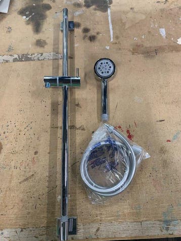 Bossini glijstang 70 cm met handdouche chroom gladde slang, Ophalen of Verzenden, Nieuw, Chroom, Bad
